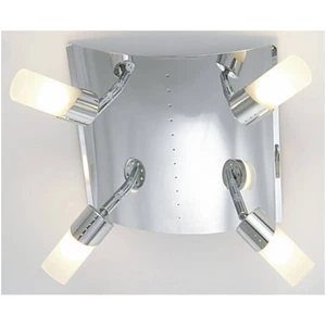 Luminaire Center Plafonnier kopus 4 ampoules chrome poliverre dépoli pas cher