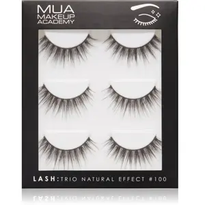 MUA Makeup Academy Lashes Natural Effect faux-cils #100 3 paire pas cher
