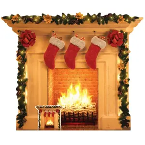 STAR CUTOUTS Figurine en carton Cheminée et décoration de Noël -Haut 101 cm