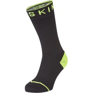 SEALSKINZ unisexe chaussette imperméable Hydrostop de taille moyenne pour tous les températures   Noir/jaune, SVendu paramazon