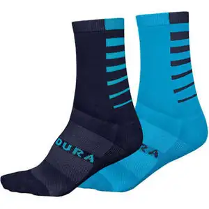 Chaussettes de sports Endura  Pack 2 Calcetines Stripe Coolmax pas cher