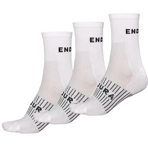 Chaussettes endura coolmax race  lot de 3 paires  blanc