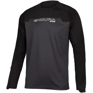 Comparateur de prix : Endura - MT500 Burner Trikot Langarm - Maillot de cyclisme taille M, noir/gris