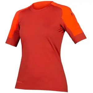 Maillot manches courtes endura gv500 femme rouge pas cher