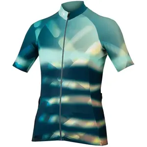 Maillot manches courtes femme endura virtual texture bleu glacier pas cher