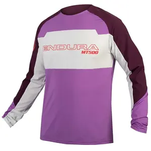 Maillot Endura MT500 Burner Lite manche longue lilas blanc - XL pas cher