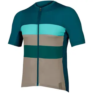 Maillot Endura Pro SL Race manche courte turquoise foncé beige - S