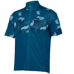 Maillot Endura Hummvee Ray manche courte bleu camouflage - S pas cher