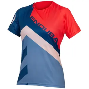 T shirt imprime endura singletrack ltd femme grenade rouge   bleu pas cher