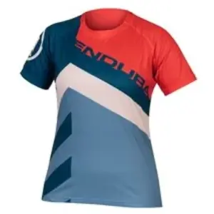 Comparateur de prix : T shirt imprime endura singletrack ltd femme grenade rouge   bleu