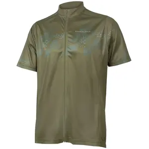 Endura Maillot de Cyclisme à Manches Courtes pour Homme, Vert Olive, XS pas cher