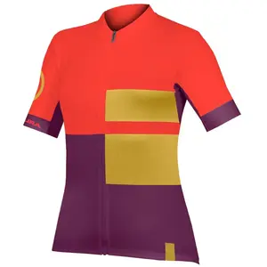 Maillot Endura FS260 Print manche courte rouge lilas jaune femme - XL