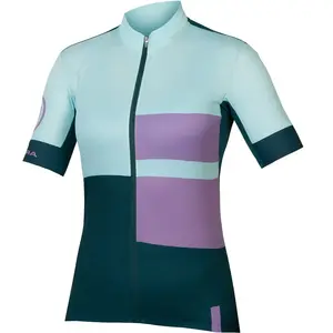 Comparateur de prix : Maillot Endura FS260 Print manche courte bleu clair vert femme - M