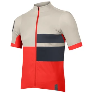 Maillot manches courtes endura fs260 print grenade rouge   beige