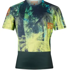 Maillot Endura Tropical Limited Edition manche courte bleu jaune vert femme - L pas cher