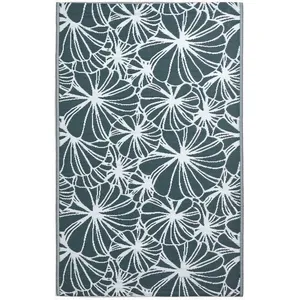 Comparateur de prix : Homescapes - Tapis d'extérieur vert à motif floral, 151 x 241 cm