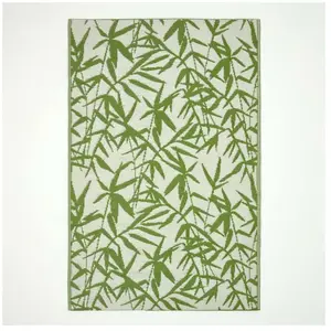 Tapis d'extérieur - HOMESCAPES - Zena - 150x240 cm - Vert - Matériaux recyclés pas cher