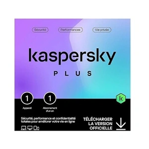 Kaspersky Plus 2025 - (1 Poste - 1 An) - Version Téléchargement