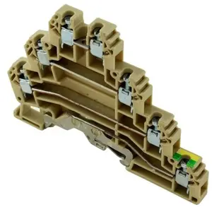 IMO - Borne de jonction trois étages + terre à vis 2,5mm² - pas 6mm - ...Vendu paramazon