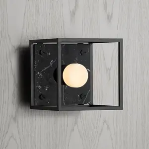 Buster + Punch Applique murale Caged Wall small, marbre noirVendu parluminaire