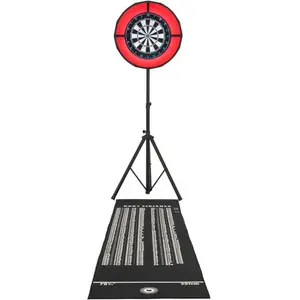 MONSTERSHOP Ensemble de Cible de Fléchettes en Sisal Anneau LED Couron... pas cher