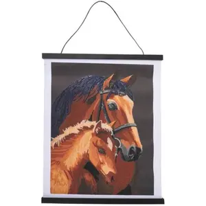 OZ International CRYSTAL ART Kit de poste à diamanter 45x35 cm - Les Chevaux pas cher