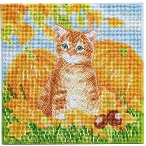 Kit Diamond Painting - Chaton - Carré - 30 cm - Décoration murale pas cher