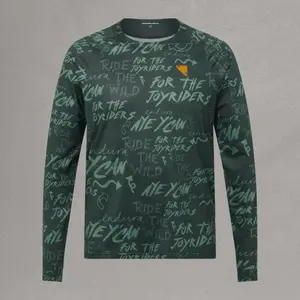 Maillot manches longues Endura Singletrack Print gris charbon - L pas cher