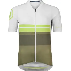 Maillot Endura Pro SL Race manches courtes blanc vert olive - L pas cher