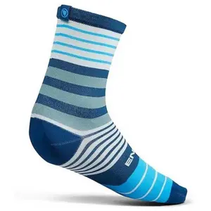 Chaussettes endura block bleu blanc pas cher