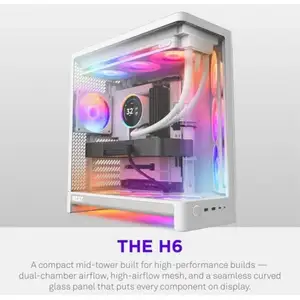 Nzxt H6 RGB+ ( 2026 ) Tout Blanc boîtier midi tower pas cher