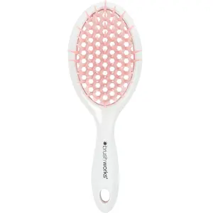 Comparateur de prix : BRUSHWORKS Brosse démêlante - Blanc & rose - Cheveux