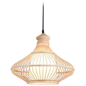 Comparateur de prix : Plafonnier Amazona Design Boho Bali - Bambou Bois Naturel