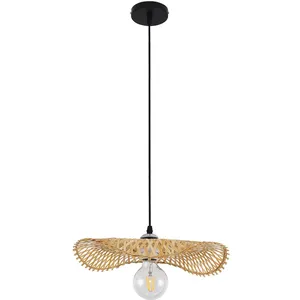 Privatefloor - Lustre de plafond en bambou - Suspension de style Boho ... pas cher