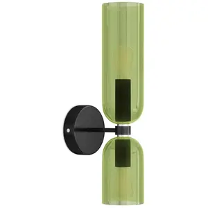 Comparateur de prix : ICONIK INTERIOR Privatefloor - Applique Murale - Lampe Cristal et Métal - Kren Vert