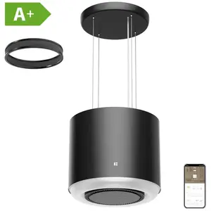 Ciarra Hotte Îlot Contrôle WIFI+APP Classe A+ Noir CBCB4838-OW pas cher