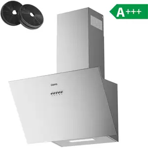 CIARRA Hotte inclinée 60cm classe 650m3h 3 vitesses évacuation ou recyclage i... pas cher