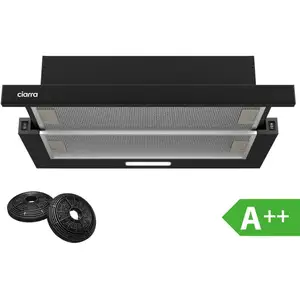 CIARRA Hotte Téléscopique 60cm Classe A++ 370m3/h 2pcs Filtre Actif Ho... pas cher