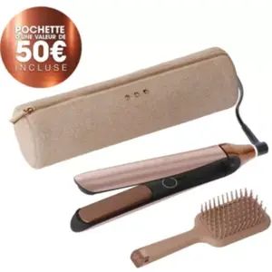 GHD Collection Cashmere - Coffret Lisseur Chronos et brosse cheveux pas cher