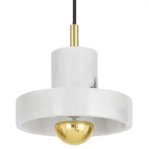 Tom Dixon STONE-Suspension LED Marbre avec ampoule Ø18cm pas cher