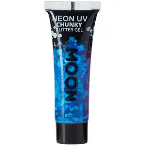 Gel Néon à Grosses Paillettes Moon Glow bleu pas cher