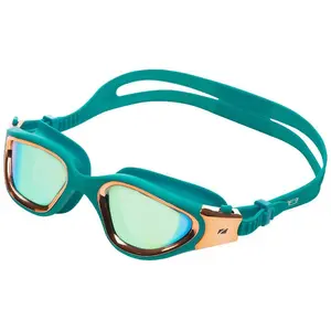 Comparateur de prix : Lunettes de natation Zone3 Vapour bleu turquoise orange avec verres miroir bleu turquoise.