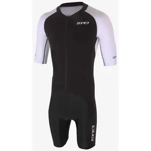 Comparateur de prix : Zone3 Lava Long Distance Aero Short Sleeve Trisuit Blanc,Noir XS Homme
