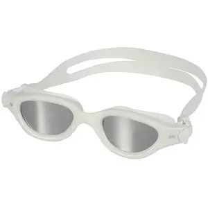 Lunettes de natation Zone3 Venator-X blanches avec verres miroir gris pas cher