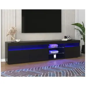 Modernluxe - Meuble tv 180cm pour salon et chambre avec led - style mo... pas cher