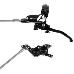 Frein arriere hope tech 4 e4 noir durite tresse aviation