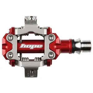 Paire de pedales automatiques hope union rc rouge