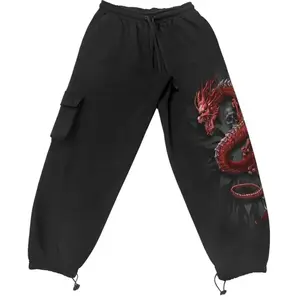 Bas de survêtement  de Spiral - Oriental Dragon - Jogging Cargo Décontracté - S à XXL - pour Homme - noir XL