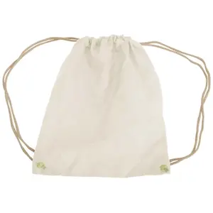 Westford Mill Cotton Gymsac Bag - 12 Litres (Pack of 2) One Size naturelVendu parspartoo