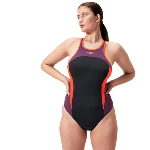Speedo Maillot De Bain High Neck Splice Cross Back UK 36 pas cher